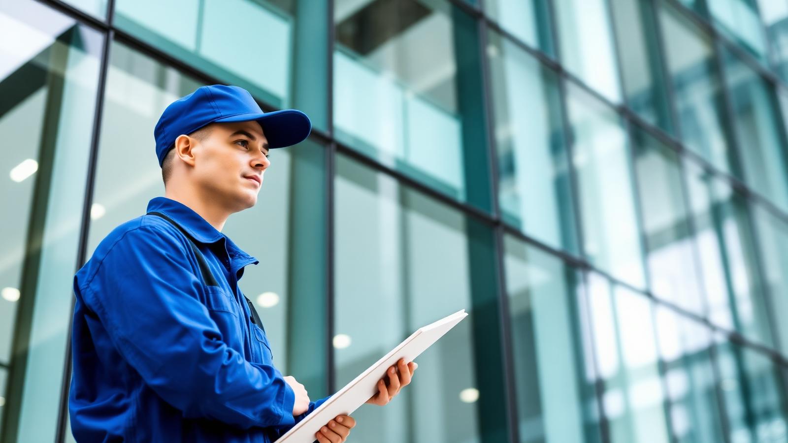 Building maintenance technician on site